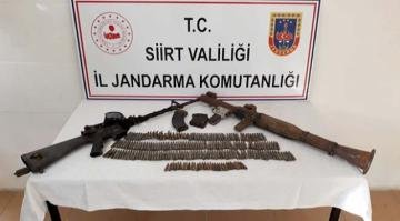 Siirt’te PKK’lı teröristlere ait silah ve mühimmat ele geçirildi