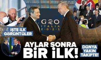 İtalya’da G20 Liderler Zirvesi başladı! Dünyanın merakla beklediği zirveden ilk görüntüler.